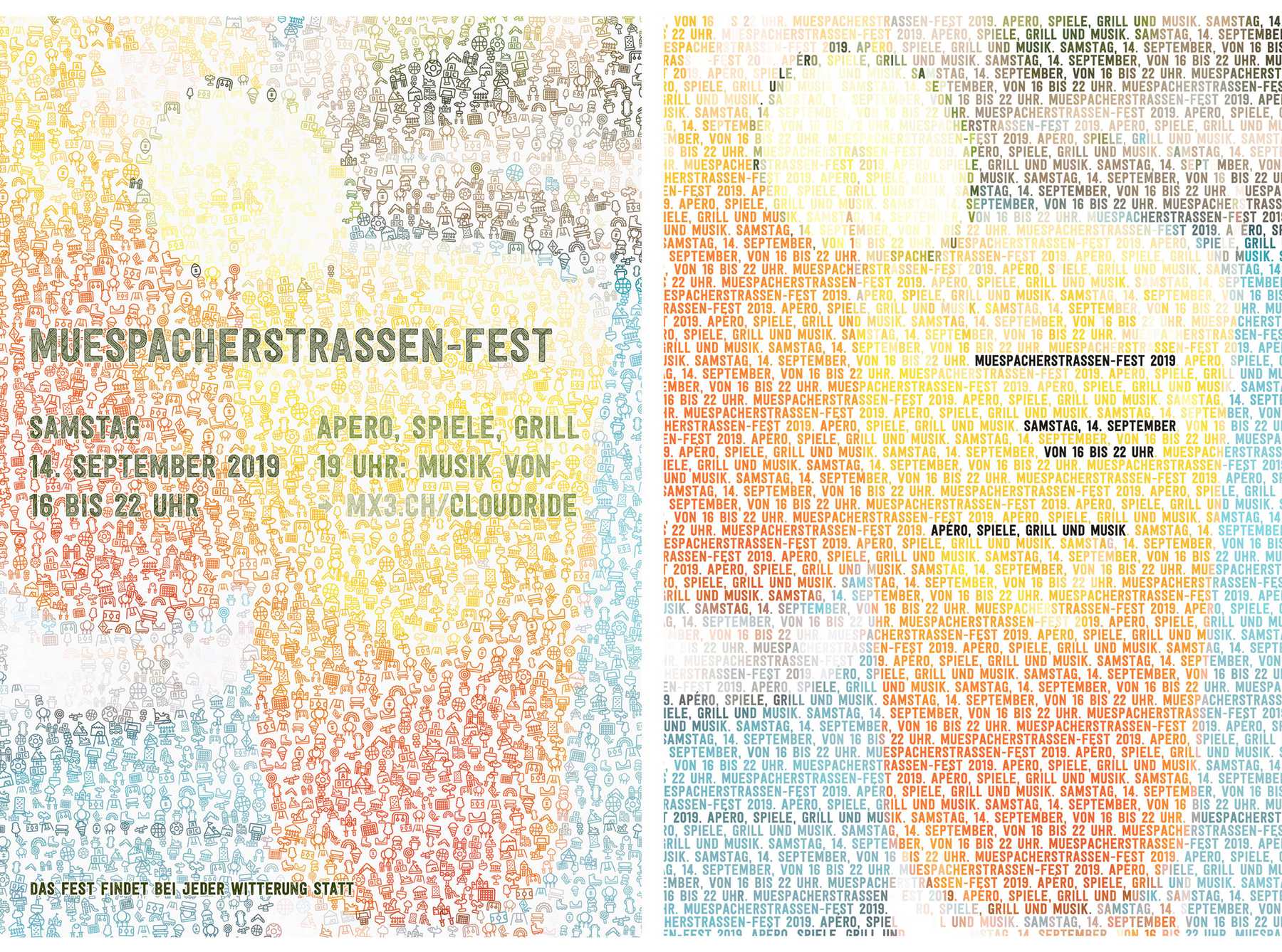Muespacher-Strassenfest 2019 Flyer und Poster