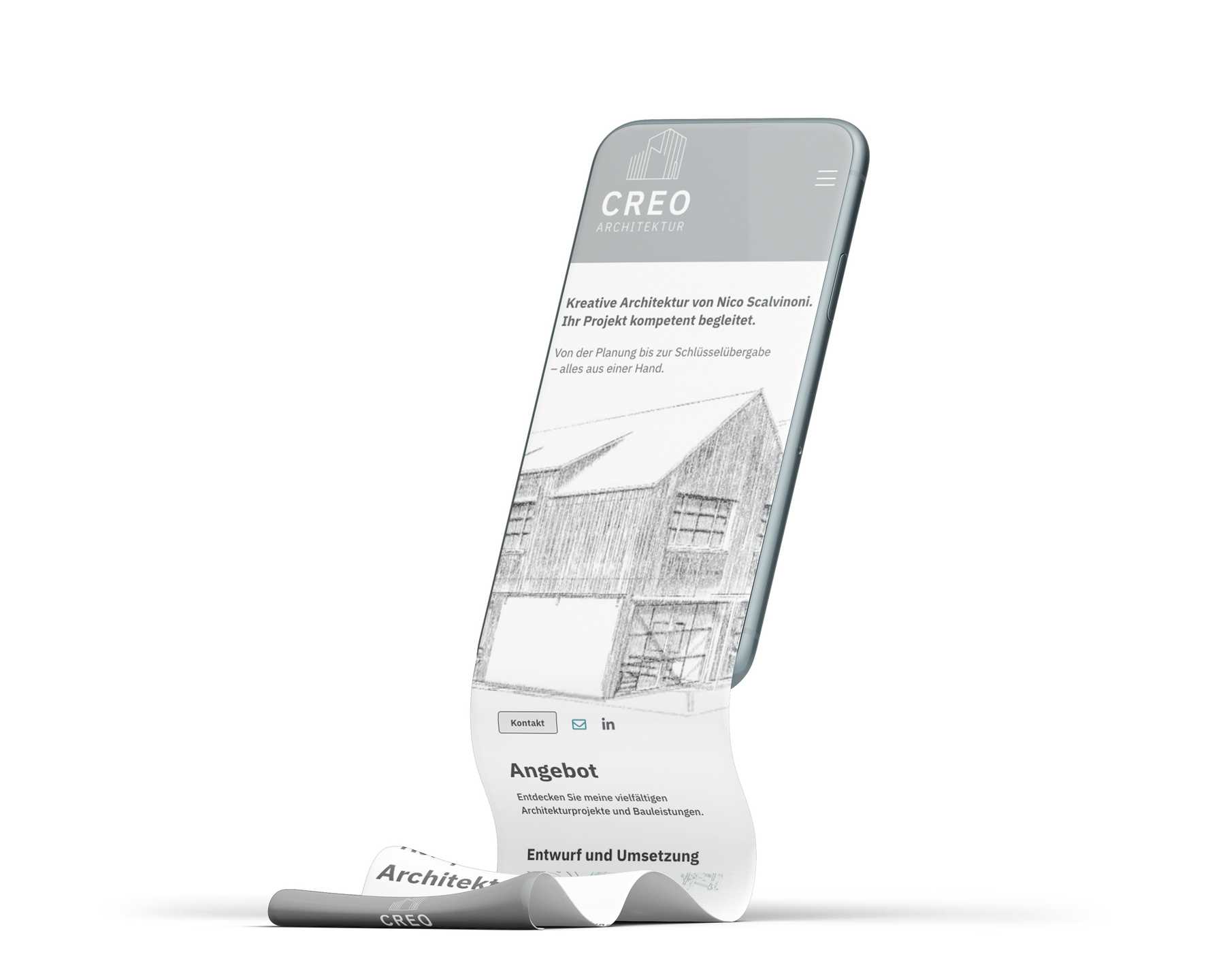 CREO-Architecture Homepage on Smartphone